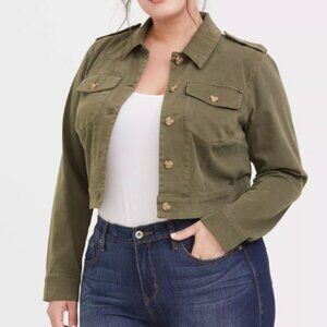 Torrid Twill Crop Jacket 4X